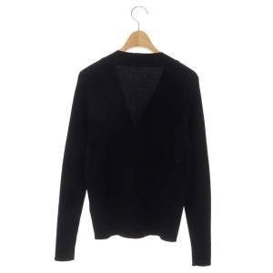 GRACE CONTINENTAL 22AW リブニットカーディガン Vネック 長袖 前開き ブラック