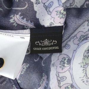 GRACE CONTINENTAL 20SS ペイズリープリントシャツワンピース ロング フレア 長袖 Vネック 36 マルチカラー