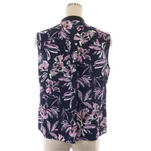 Diagram GRACE CONTINENTAL 21SS セットアップ 上下 フラワープリント ノースリーブブラウス 前開き ティアードスカート ロング フレア 38 ネイビー