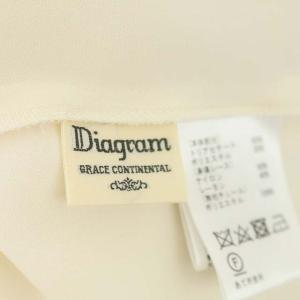Diagram GRACE CONTINENTAL トリアセファートップ ブラウス 七分袖 クルーネック レース プルオーバー 36 アイボリー