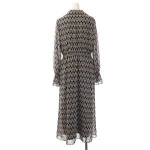 Diagram GRACE CONTINENTAL ワンピース ギタープリント 長袖 ロング 36 黒 白 オレンジ