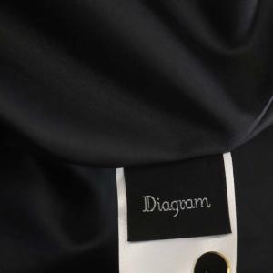 Diagram GRACE CONTINENTAL ワンピース ギタープリント 長袖 ロング 36 黒 白 オレンジ