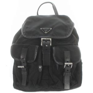 リュックサック ナイロン ロゴ ブラック