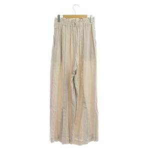 Diagram GRACE CONTINENTAL バックベンツワイドパンツ レースアップ スリット タック リネン混 38 ベージュ