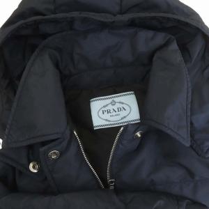 PRADA フードダウンコート 36S 紺