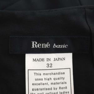 René basic バルーンワンピース ノースリーブ ミモレ丈 フレア 32 黒 ブラック