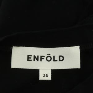 ENFOLD ノースリーブ マキシワンピース ロング スリット 36 黒 ブラック