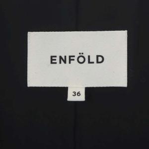ENFOLD ダブルクロス スリットオーバー コート チェスター ロング 総裏地 36 紺 ネイビー