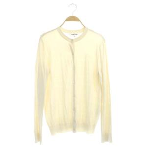 20SS シルクコットン カーディガン ニット 長袖 38 オフホワイト