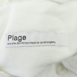 Plage Dobby 長袖シャツ コットン 白 ホワイト