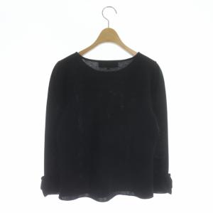 M'S GRACY 袖リボンニット カットソー 長袖 コットン混 40 ブラック