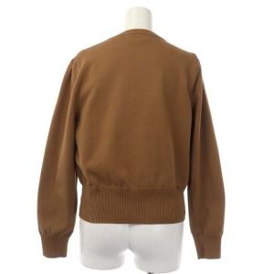 M'S GRACY フェイクパールリボンニットアンサンブル カーディガン 長袖 ジップアップ カットソー 半袖 40 ブラウン