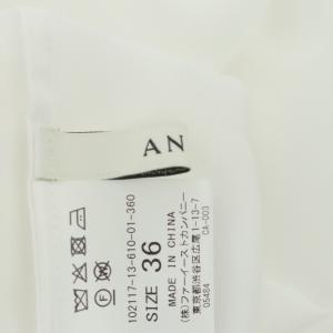 ANAYI 21SS ヨーリュータックスリーブブラウス カットソー バルンスリーブ シアー ギャザー 36 ホワイト