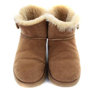UGG australia ベイリー ショート ムートンブーツ ロゴ 24cm 茶色 ブラウン F19012J