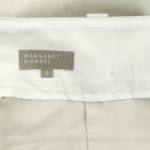 MARGARET HOWELL ヘビーコットンツイルスカート ロング タイト スリット タック 2 ライトベージュ