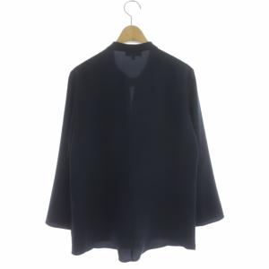 Theory 21SSCS TIE NK TOP ボータイブラウス カットソー 長袖 S ネイビー