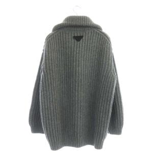 PRADA シェットランドウール カーディガン 38 グレー
