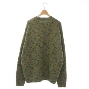 AURALEE 22AW WOOL MIX COLOR SLUB YARN KNIT P/O 4 緑
