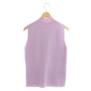 Diagram 22SS ニット カットソー ノースリーブ プルオーバー ハイネック 36 パープル