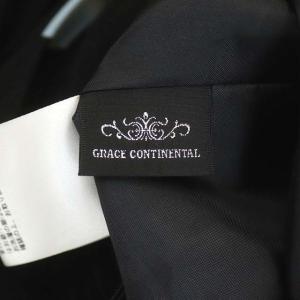 GRACE CONTINENTAL イレギュラープリントプリーツスカート ロング 36 ブラック