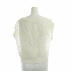 Diagram GRACE CONTINENTAL 2点セット メッシュレイヤードニット カットソー ノースリーブ クルーネック ノースリーブニット 36 白 ホワイト