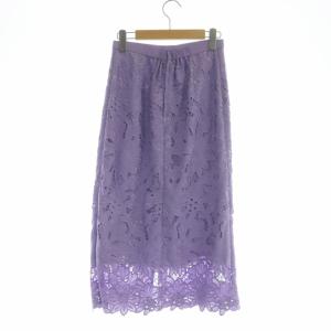 Diagram GRACE CONTINENTAL 22SS タイトスカート カットワーク ロング 38 紫 パープル