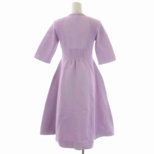 CELFORD 21SS ホールガーメントワンピース ニット ひざ丈 半袖 38 ラベンダー