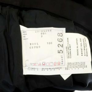 sacai 20年製 クロップド ワイドパンツ タック ジッパーフライ 3 黒 ブラック