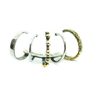 Alexander McQueen イヤーカフ パンク リング シルバー色 ゴールド色