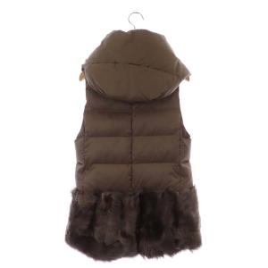 Diagram GRACE CONTINENTAL ダウンベスト ラムファー フード付き 36 ブラウン