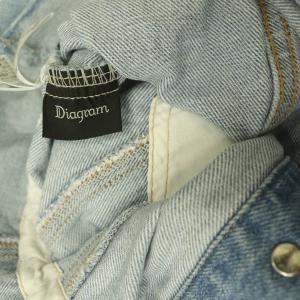 Diagram GRACE CONTINENTAL 19SS ギャザーフリルGジャン デニムジャケット カットオフ ドロストリング 36 青 ブルー