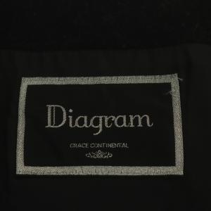 Diagram GRACE CONTINENTAL フォックスファー コート 総裏地 ウール カシミヤ混 アンゴラ混 ロング 36 ブラック