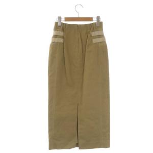 Ameri VINTAGE CONCHO BELT タイトスカート ロング ベルトデザイン S ベージュ