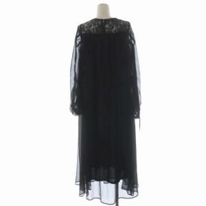 Ameri VINTAGE AMERI レースデザインワンピース ロング 長袖 ブラック