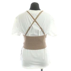 Ameri VINTAGE MEDIKNIT BUSTIER SET TEE ニットビスチェ 2点セット Tシャツ カットソー 半袖 クルーネック F