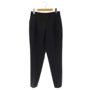 テーパードパンツ タック ジッパーフライ 36 黒 ブラック