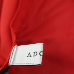 ADORE 22SS ポリエステルジョーゼットパンツ テーパード センタープレス タック ジッパーフライ 38 赤 レッド