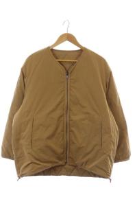 23区 21AW リバーシブル キルティングジャケット ノーカラージャケット 中綿 ナイロン ジップアップ 38 キャメル