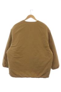 23区 21AW リバーシブル キルティングジャケット ノーカラージャケット 中綿 ナイロン ジップアップ 38 キャメル
