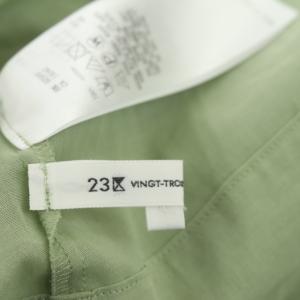 23区 VINGT-TROISARRONDISSEMENTS 22SS シアーコットンボイルフリルブラウス 長袖 フリルスタンドカラー