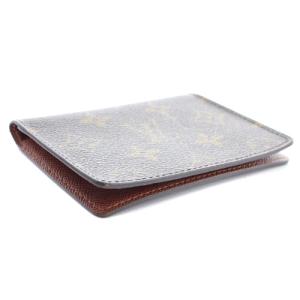LOUIS VUITTON モノグラム ポルト ドゥ カルト ヴェルティカル パスケース カード入れ 定期入れ 茶色 ブラウン M60533