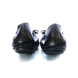 Salvatore Ferragamo ヴァラ バレエシューズ レザー 6D 黒