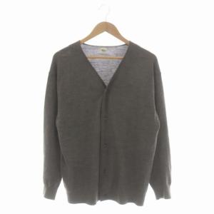 Herb Dye Wool V Neck Cardigan ウール Vネック カーディガン 長袖 S グレージュ