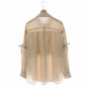 Diagram GRACE CONTINENTAL 22SS ドロストスリーブシャツ ブラウス 刺繍 長袖 36 ベージュ