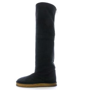 STELLA McCARTNEY ニーハイブーツ ロングブーツ フラット ボア 38 25cm ダークカーキ