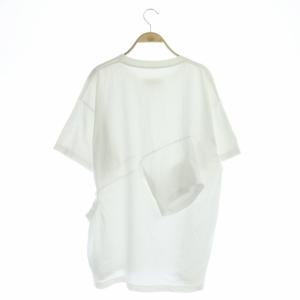 Martin Margiela 6 MM6 カットアウトビッグTシャツ カットソー 半袖 S 白 ホワイト S32GC0432