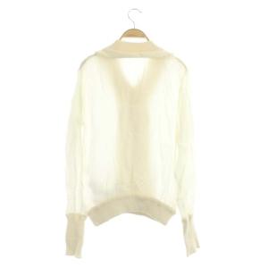 TOGA トーガアーカイブス ニット切り替えブラウス プルオーバー 長袖 Vネック M アイボリー