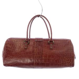 KEITA MARUYAMA ボストンバッグ ハンドバッグ 型押し がま口 レザー 赤 レッド