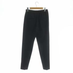 EVERYDAY I LIKE クロップドパンツ スラックス テーパード イージー センタープレス ウール混 36 黒 ブラック