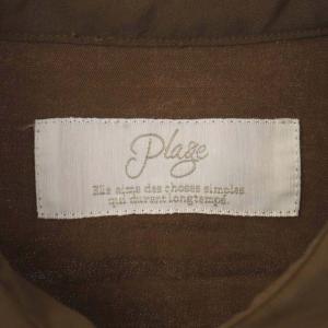 Plage ミリタリーウォッシュシャツ カジュアルシャツ オーバーサイズ 長袖 ブラウン